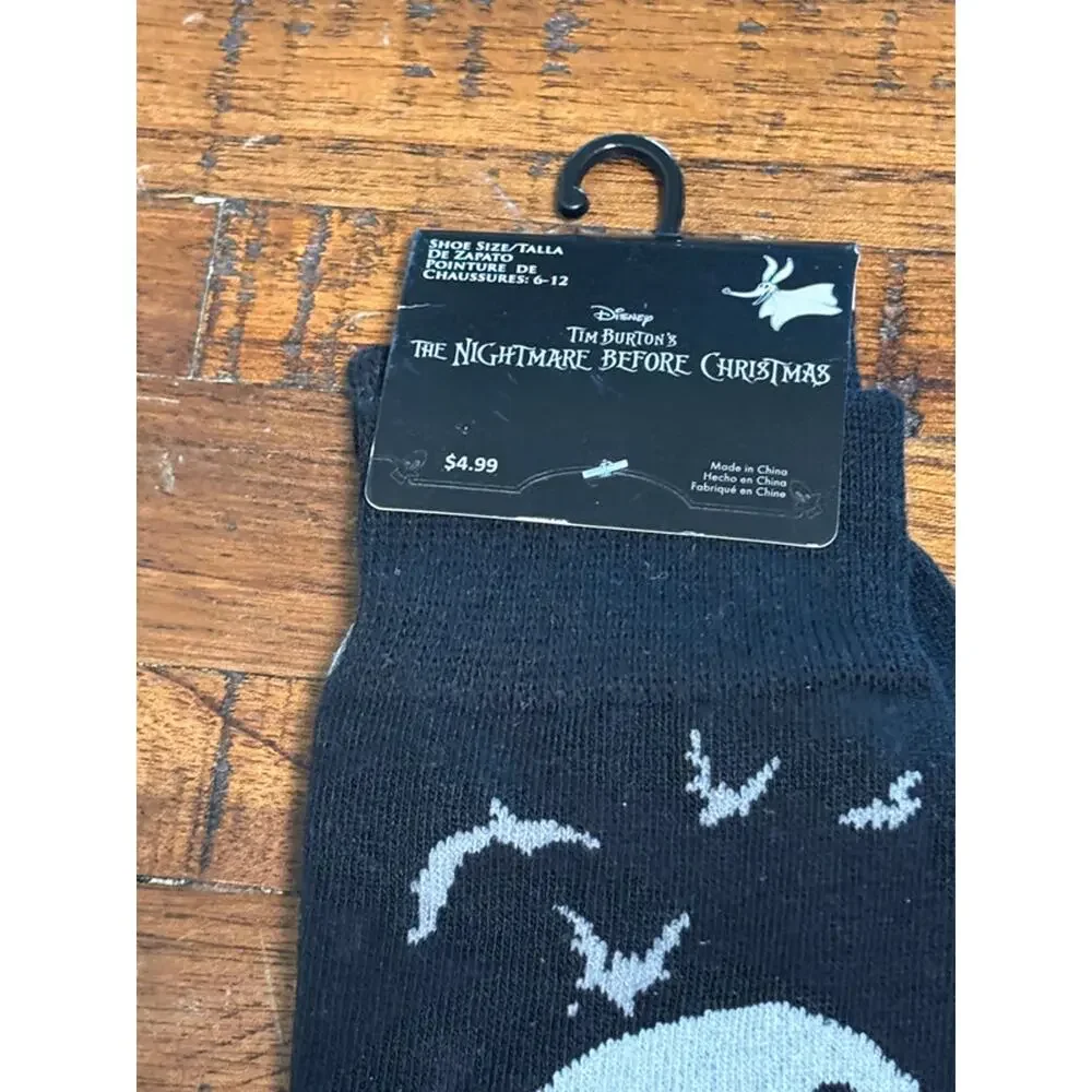 Disney The Nightmare Before Christmas Jack Skellington Crew Socks Shoes 6/12 NWT